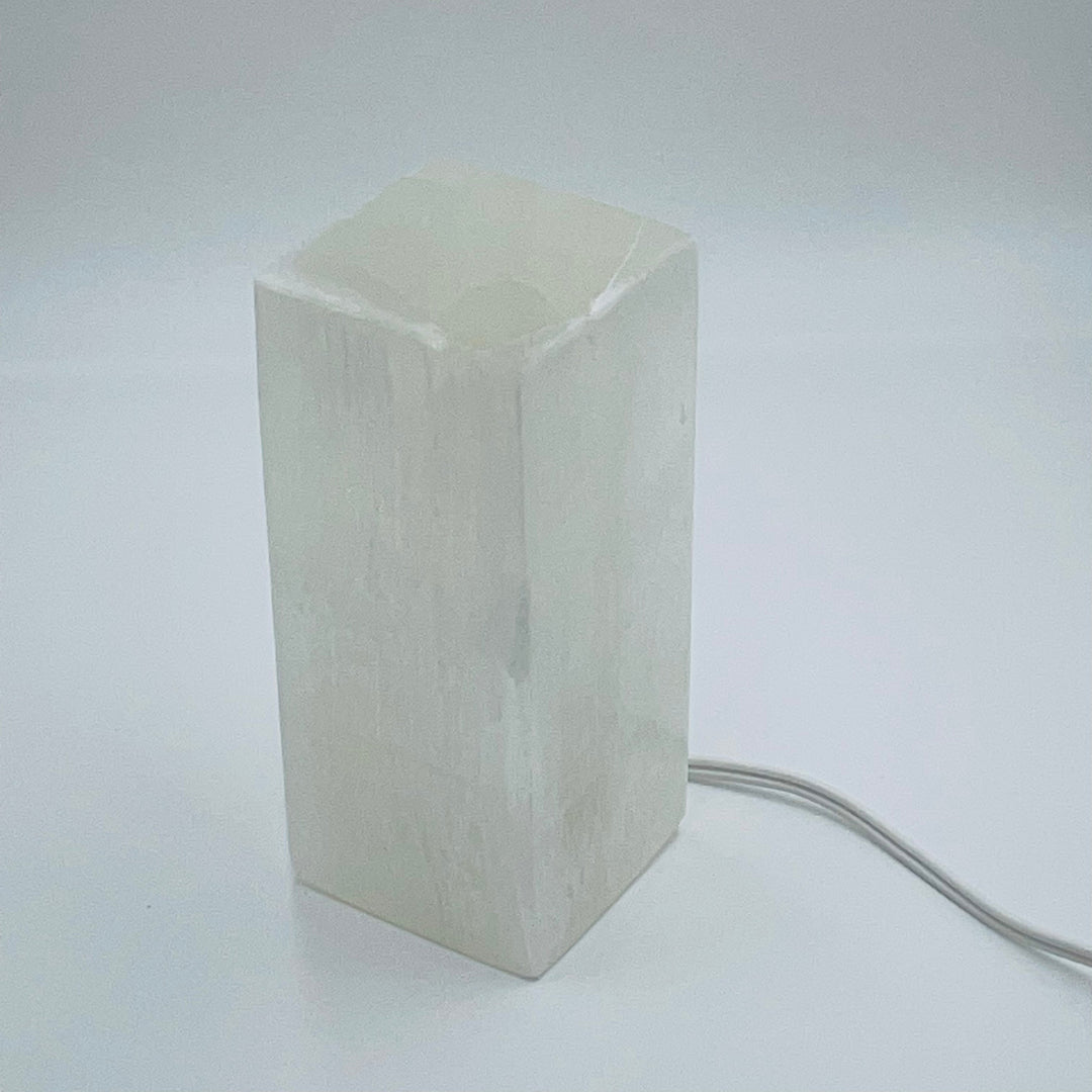 Rectangular Selenite Crystal Lamp