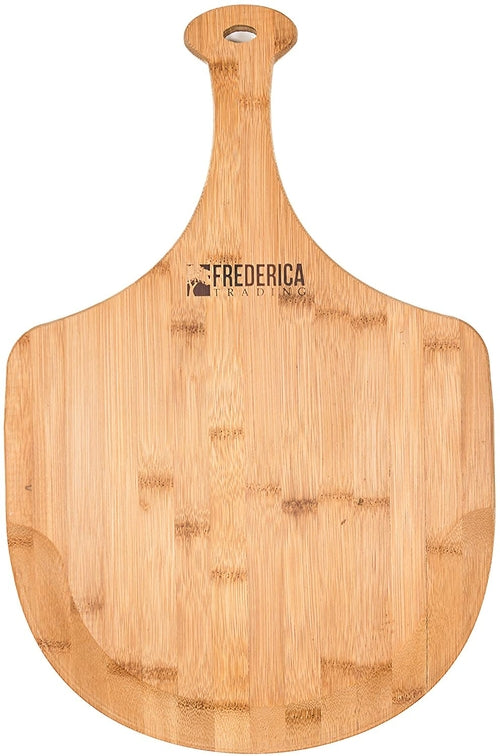 Premium Natural Bamboo Pizza Peel Paddle and Cutting Board