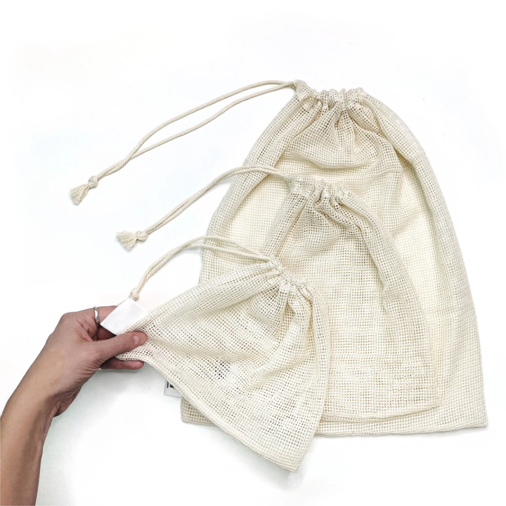 Cotton Mesh Bags - Set of 2